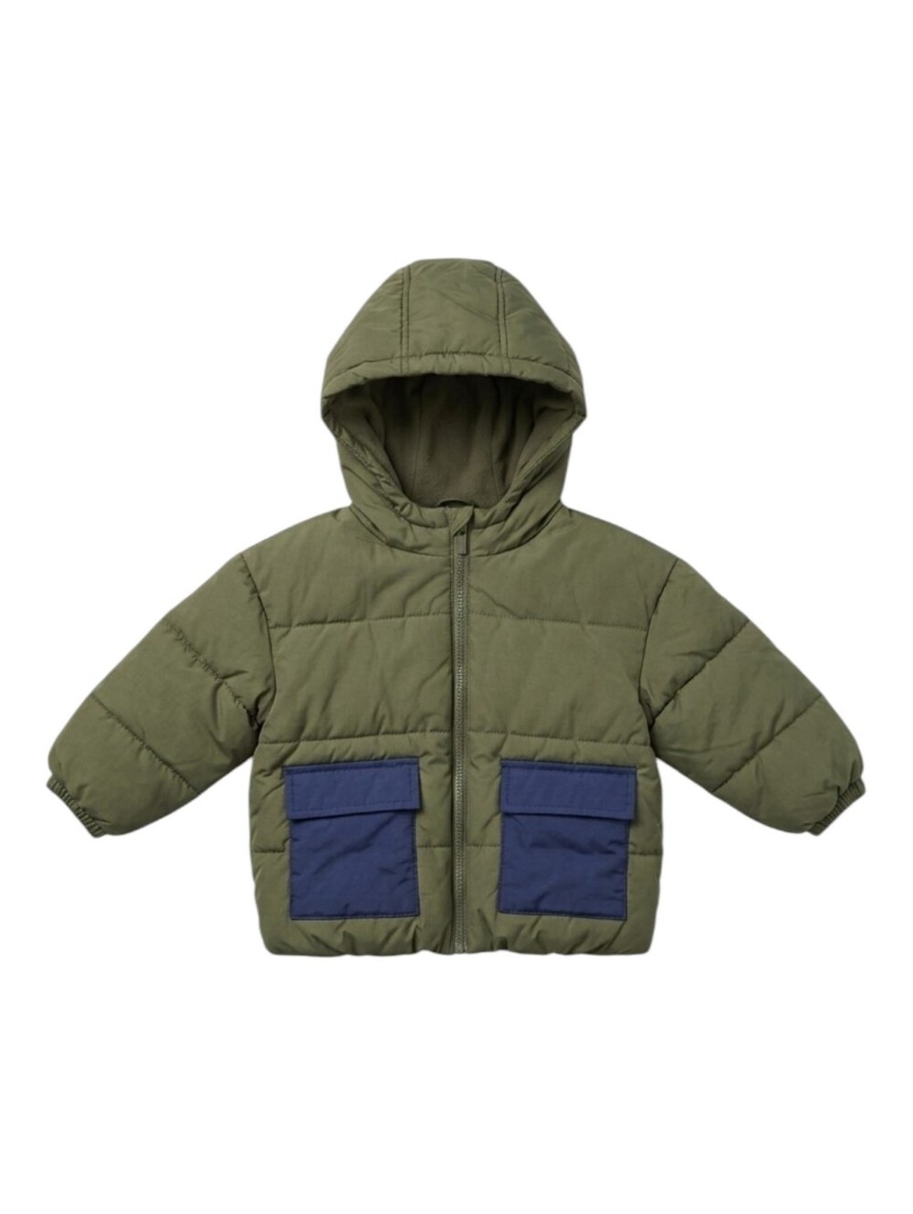 Old Navy Kids Blue Green Dinosaur Dino Spike Puffer Jacket Coat Toddler Boys 2T - Picture 5 of 5